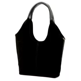   Luka 26-013 fekete női bőr válltáska, oldaltáska 39 x 33 x 12 cm