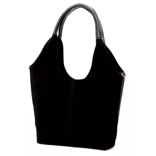 Luka 26-013 fekete női bőr válltáska, oldaltáska 39 x 33 x 12 cm