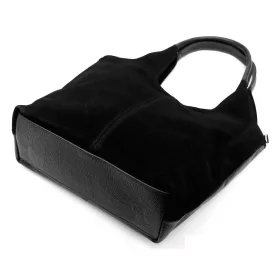   Luka 26-013 fekete női bőr válltáska, oldaltáska 39 x 33 x 12 cm