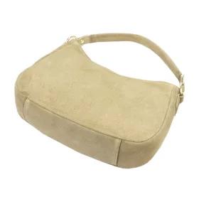   Luka 24-085 GOLD bézs női velúr bőr kézitáska 31 x 23 x 8 cm