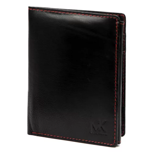 Money Kepper CC 5400 fekete-piros férfi bőr pénztárca 9.5 x 13 x 2 cm