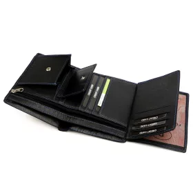   Money Kepper CC 5400 fekete férfi bőr pénztárca 9.5 x 13 x 2 cm