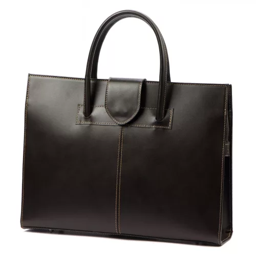 Camilla 778 sötétbarna női bőr aktatáska 40 x 30 x 10 cm