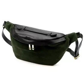   Luka 26-020 fekete női bőr övtáska, crossbody 38 x 17 x 15 cm