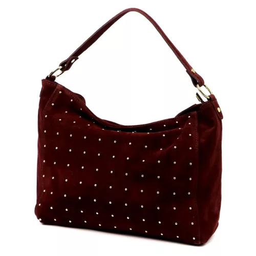 Luka 26-023 bordó női bőr válltáska, oldaltáska 34 x 26 x 12 cm
