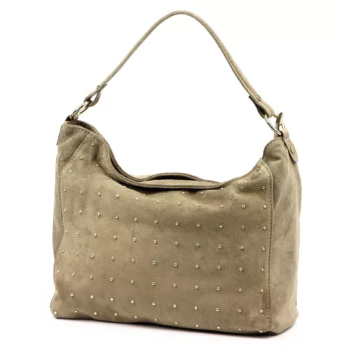 Luka 26-023 bézs női bőr válltáska, oldaltáska 34 x 26 x 12 cm