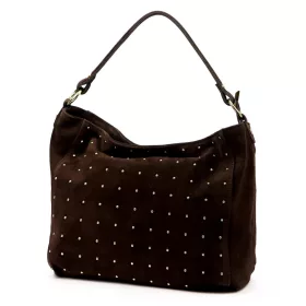   Luka 26-023 sötétbarna női bőr válltáska, oldaltáska 34 x 26 x 12 cm