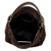 Luka 26-023 sötétbarna női bőr válltáska, oldaltáska 34 x 26 x 12 cm
