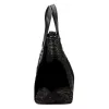 Luka 26-034 CROCO fekete krokodil mintás női bőr kézitáska 40 x 28 x 15 cm