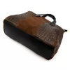 Luka 26-034 CROCO sötétbarna női krokodil mintás velúr bőr kézitáska 40 x 28 x 15 cm