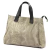 Luka 26-034 CROCO taupe női bőr kézitáska 40 x 28 x 15 cm