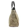 Luka 26-034 CROCO taupe női bőr kézitáska 40 x 28 x 15 cm