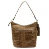 Luka 26-027 CROCO barna női bőr válltáska 26 x 26 x 16 cm