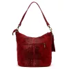 Luka 26-027 CROCO bordó női bőr válltáska 26 x 26 x 16 cm