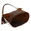 Luka 26-027 CROCO női barna bőr válltáska 26 x 26 x 16 cm