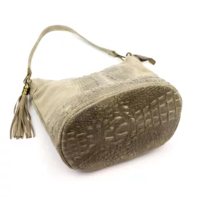   Luka 26-027 CROCO női bőr homok színű válltáska 26 x 26 x 16 cm