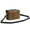 Luka 26-024 női mogyoró-fekete bőr oldaltáska 20 x 15 x 10 cm