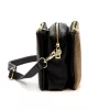 Luka 26-024 női mogyoró-fekete bőr oldaltáska 20 x 15 x 10 cm