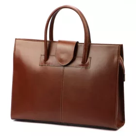 Camilla 778 barna női bőr aktatáska 40 x 30 x 10 cm