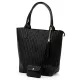 Luka 26-028 fekete női bőr válltáska, shopper 42 x 35 x 16 cm