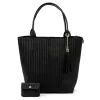 Luka 26-028 fekete női bőr válltáska, shopper 42 x 35 x 16 cm
