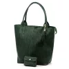 Luka 26-028 női zöld bőr válltáska, shopper 42 x 35 x 16 cm