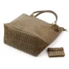 Luka 26-028  női taupe bőr válltáska, shopper  42 x 35 x 16 cm