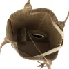 Luka 26-028  női taupe bőr válltáska, shopper  42 x 35 x 16 cm