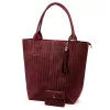 Luka 26-028  bordó női bőr válltáska, shopper 42 x 35 x 16 cm