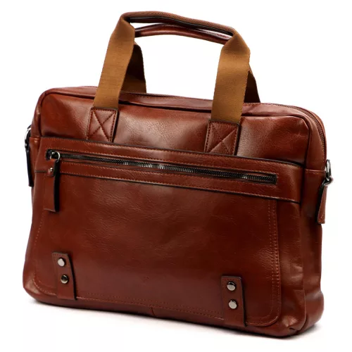 BRICIOLE BC1272 konyakbarna férfi laptoptáska, oldaltáska 40 x 30 x 8 cm