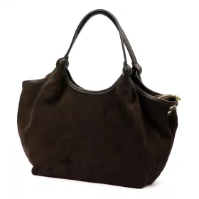   Luka 26-031 női, barna velúr bőr kézitáska 43 x 27 x 15 cm