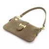 Luka 25-068 női, taupe velúr bőr válltáska 25 x 16 x 5 cm