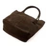 Luka 26-036 barna női velúr bőr válltáska, shopper 40 x 36 x 15 cm