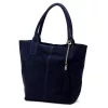Luka 26-036 sötétkék női velúr bőr válltáska, shopper 40 x 36 x 15 cm