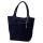 Luka 26-036 sötétkék női velúr bőr válltáska, shopper 40 x 36 x 15 cm