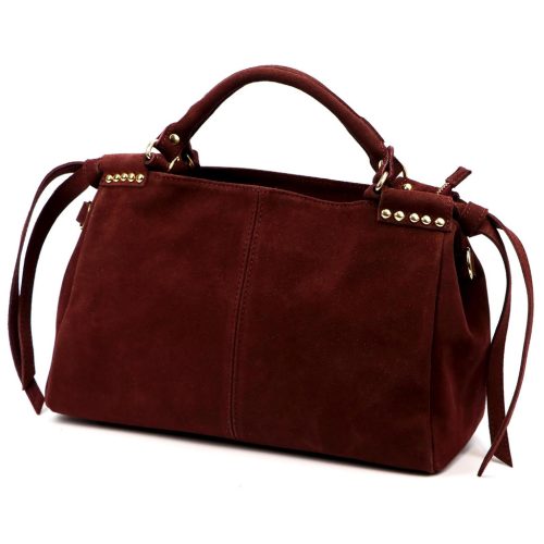 Luka 26-037 bordó női bőr kézitáska, oldaltáska 35 x 23 x 15 cm