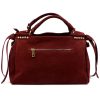 Luka 26-037 bordó női bőr kézitáska, oldaltáska 35 x 23 x 15 cm