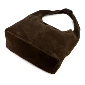   Luka 26-038 barna női velúr bőr válltáska 33 x 33 x 15 cm
