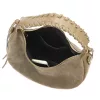 Luka 26-039 taupe női velúr bőr válltáska 35 x 22 x 15 cm