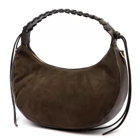   Luka 26-039 barna női velúr bőr válltáska 35 x 22 x 15 cm