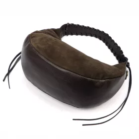   Luka 26-039 barna női velúr bőr válltáska 35 x 22 x 15 cm