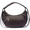 Luka 26-039 barna női velúr bőr válltáska 35 x 22 x 15 cm