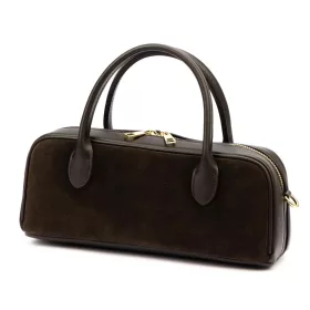   Luka 26-041 női, barna velúr bőr kézitáska 31 x 13 x 9 cm