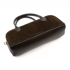   Luka 26-041 női, barna velúr bőr kézitáska 31 x 13 x 9 cm