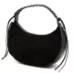 Luka 26-039 fekete női velúr bőr válltáska 35 x 22 x 15 cm