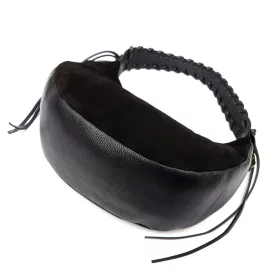   Luka 26-039 fekete női velúr bőr válltáska 35 x 22 x 15 cm