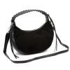 Luka 26-039 fekete női velúr bőr válltáska 35 x 22 x 15 cm