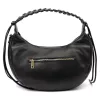 Luka 26-039 fekete női velúr bőr válltáska 35 x 22 x 15 cm