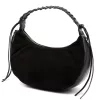 Luka 26-039 fekete női velúr bőr válltáska 35 x 22 x 15 cm