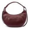 Luka 26-039 bordó női velúr bőr válltáska 35 x 22 x 15 cm